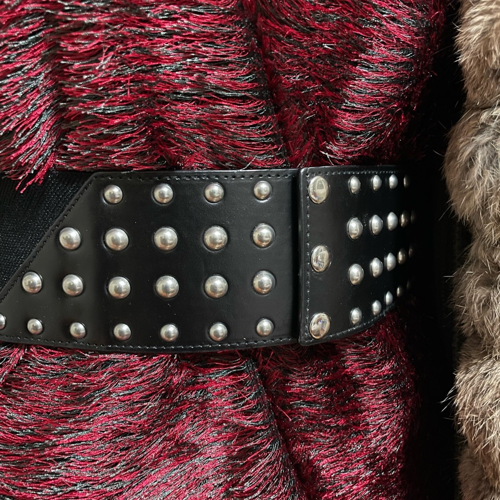 🇯🇵 Zara Japan Black Studded Stretch Corset Belt OS M